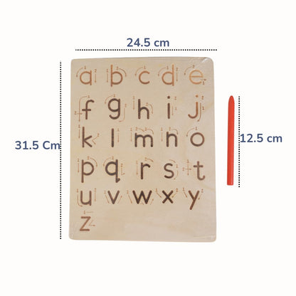 PUREjoy Wooden Alphabet Tracing Board Kids Toy