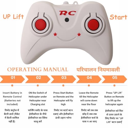 TIPTOP RC Helicopter with Hand Gravity Sensor, Flying Remote Control Helicopter Toy, Charging Helicopter with 3D Light & Safety Sensor for Kids