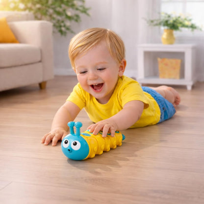 IndusBay IB-PUSH-CATERPILAR-4PC Press and Go Caterpillar Toy