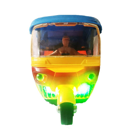Battery Operated Auto Rickshaw Toy with LED Lights and Sound