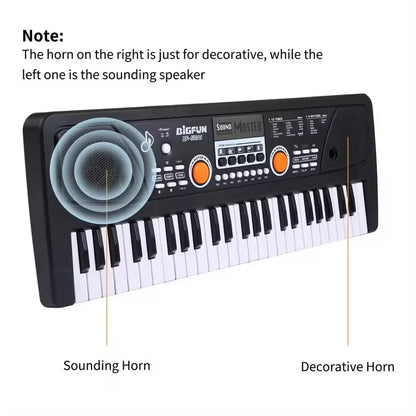 URBAN TOYS 49 Keys Piano Keyboard Electronic Organ with Microphone