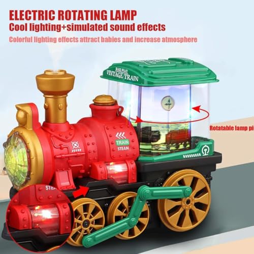 TIPTOP Bump and Go Action Mist Spraying Electric Steam Engine
