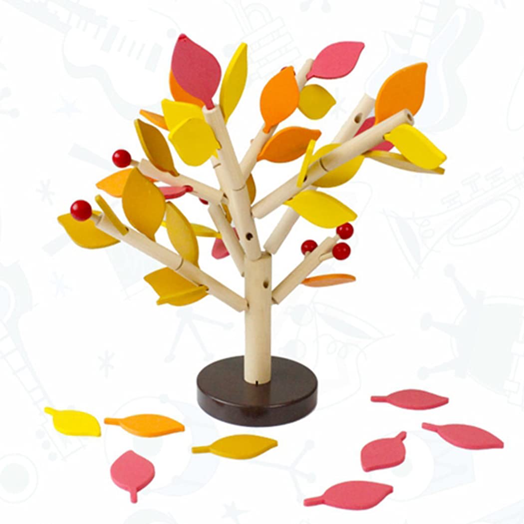 Lnrueg Wooden Tree Building Blocks: Engaging STEM Educational Toy for Logical Thinking