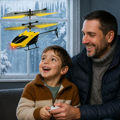 TIPTOP RC Helicopter with Hand Gravity Sensor, Flying Remote Control Helicopter Toy, Charging Helicopter with 3D Light & Safety Sensor for Kids