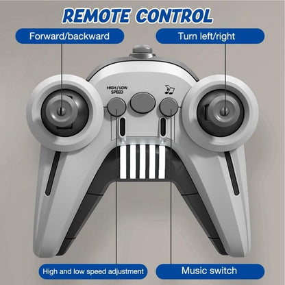 TIPTOP Go Kart Remote Control Cars for Kids – 2 Player RC Ejecting Bumper Cars (2-Pack) | Cartoon Vehicles with Lights & Music, Fast/Slow Speeds, USB Charging