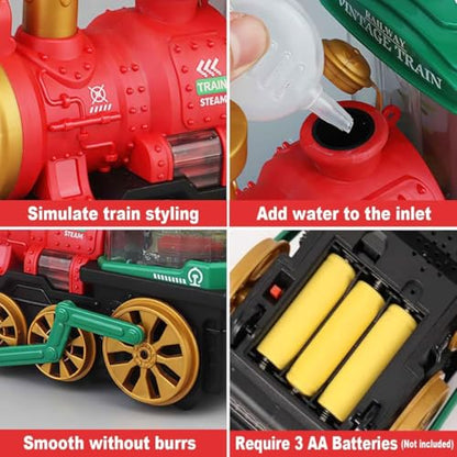 TIPTOP Bump and Go Action Mist Spraying Electric Steam Engine