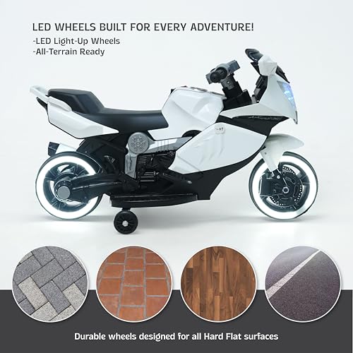 Toy House Mini Ninja Ride-On Bike for Kids - Age 2 to 4 - B005-White