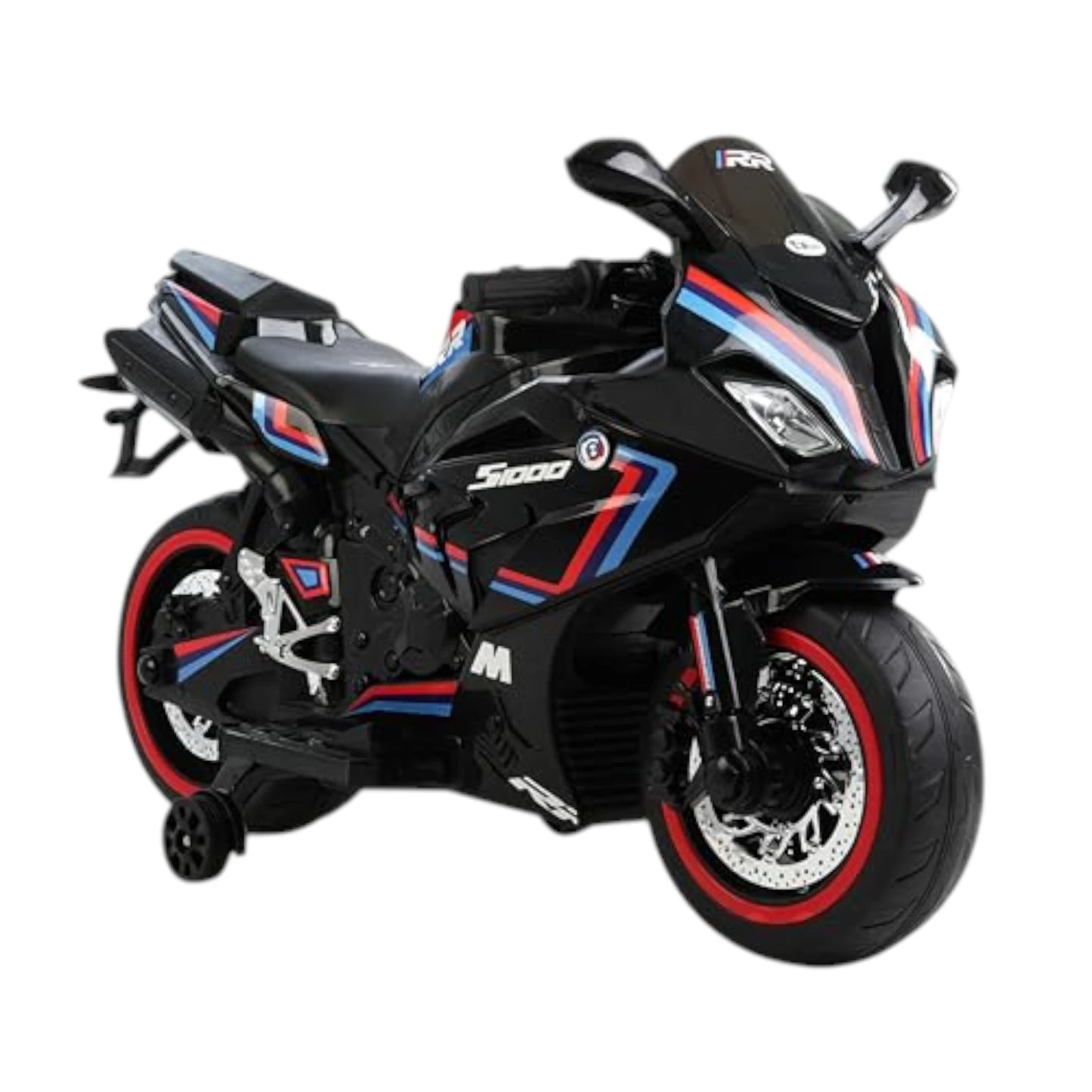 Toy House Battery Operated Ride-On Bike for Kids Age 3-8 - B018-Black
