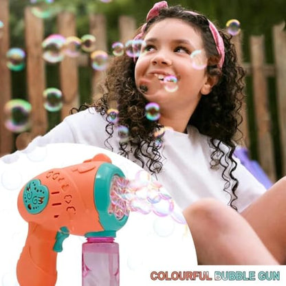 TIPTOP Bubble Machine for Kids Automatic Bubble Gun Leak-Proof Design with 1 Bubble Solution Outdoor Toys for Kids