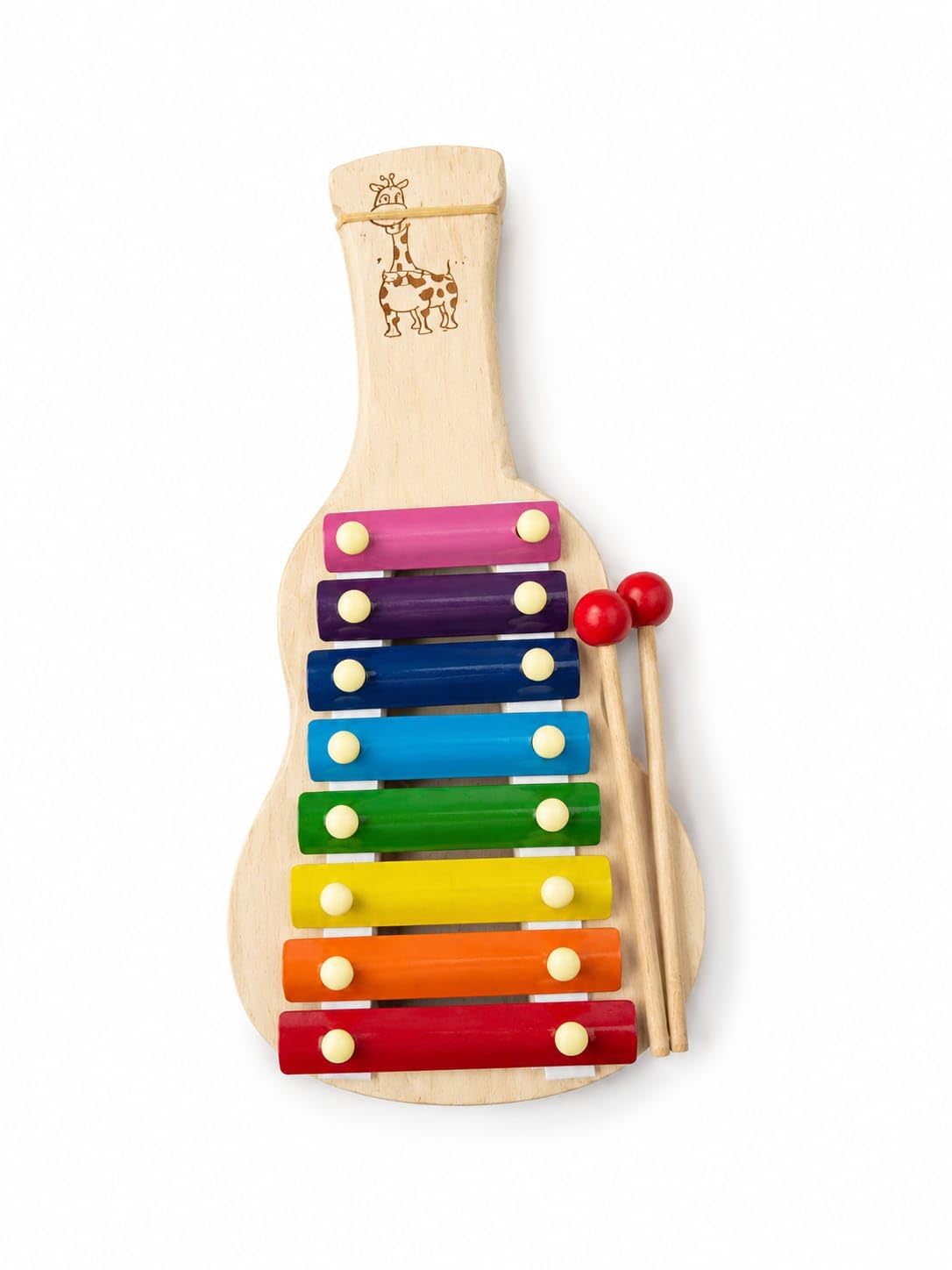 Wooden Guitar-Shaped Xylophone Toy