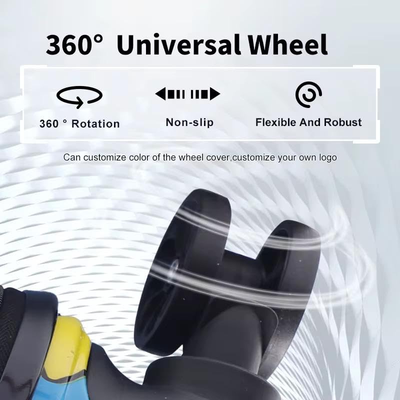 Shamax Kids' Hard Shell Animal Print Luggage: Spinner Wheels, Adjustable Handle Travel