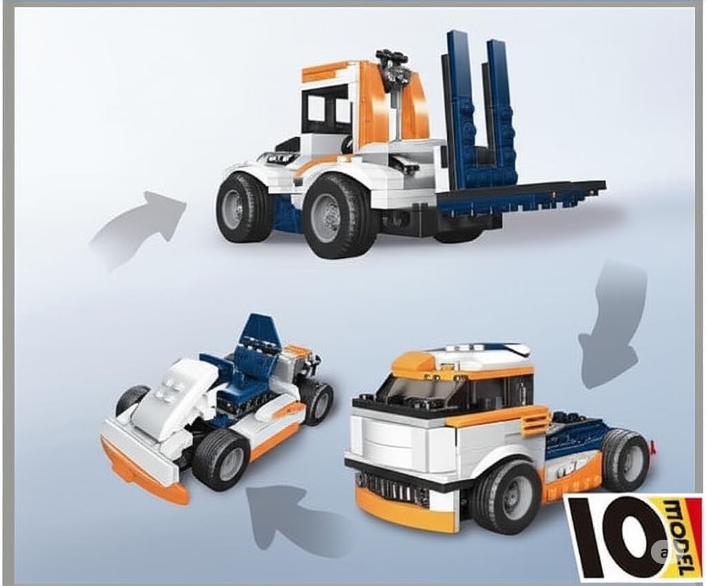 Onecado 5434 10-in-1 Engineering Vehicles Building Blocks Toy