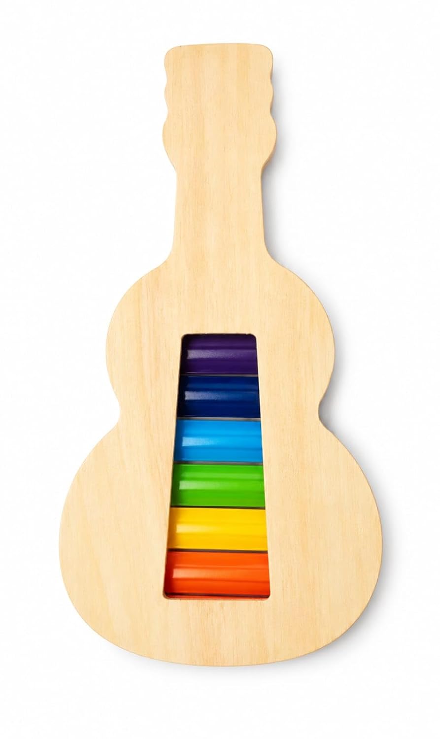 Wooden Guitar-Shaped Xylophone Toy