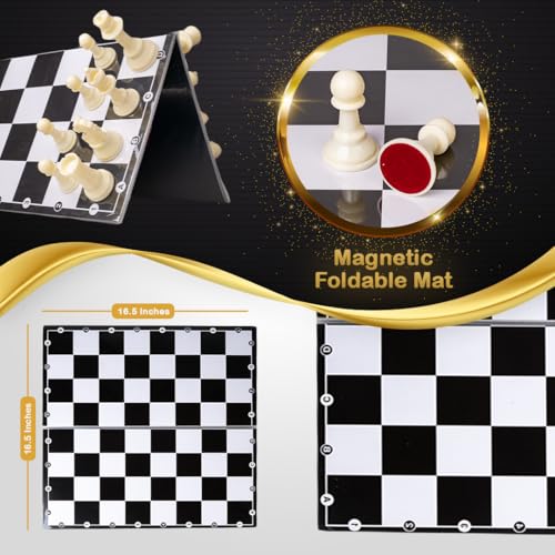 Ratna's Magnetic Travel Chess Set - Jumbo Foldable Board