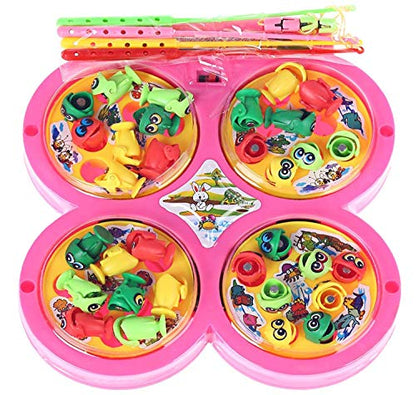 TIPTOP Fishing Catching Game Magnetic, Fish Catching Toy (Assorted Colour)