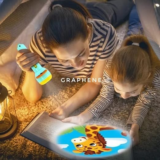 TIPTOP 3 Slides 24 Patterns Mini Projector Torch Toy Slide Flashlight Projector Torch for Kids Projection Light Toy Slide Flashlight Lamp Education Learning Night Light