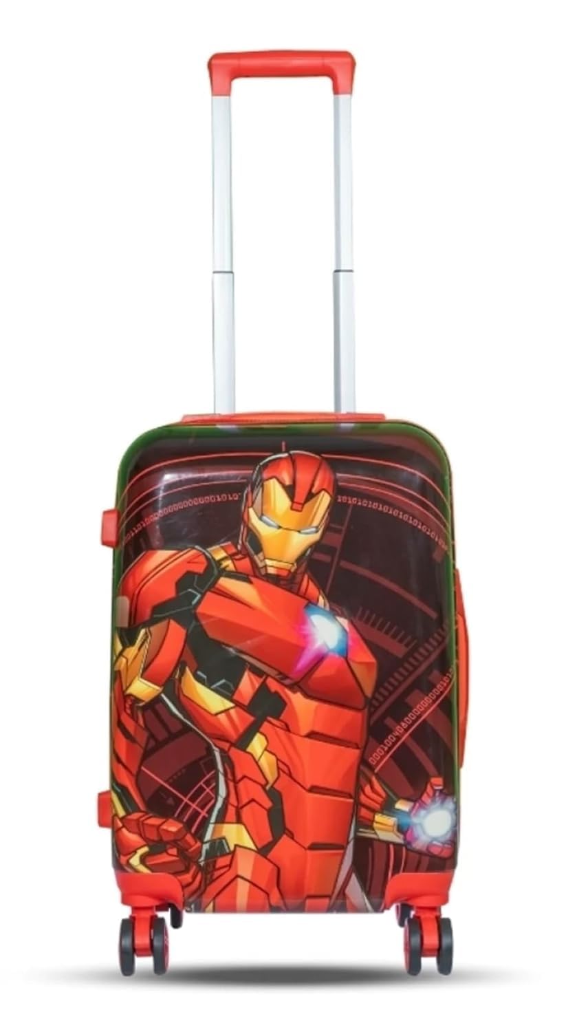 ADSON Iron Man 16-Inch Hardsided Kids Trolley Luggage with 360° Spinner Wheels