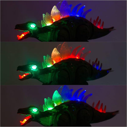 Jy4025 Electric Walking Stegosaurus Dinosaur Sound Light Toy