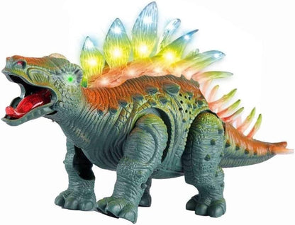 Jy4025 Electric Walking Stegosaurus Dinosaur Sound Light Toy