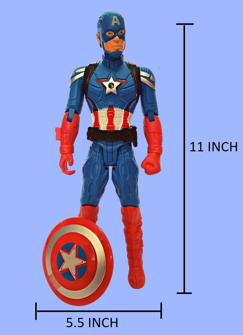 Marvel Avengers Captain America Titan Hero Blast Gear Action Figure with LED Light