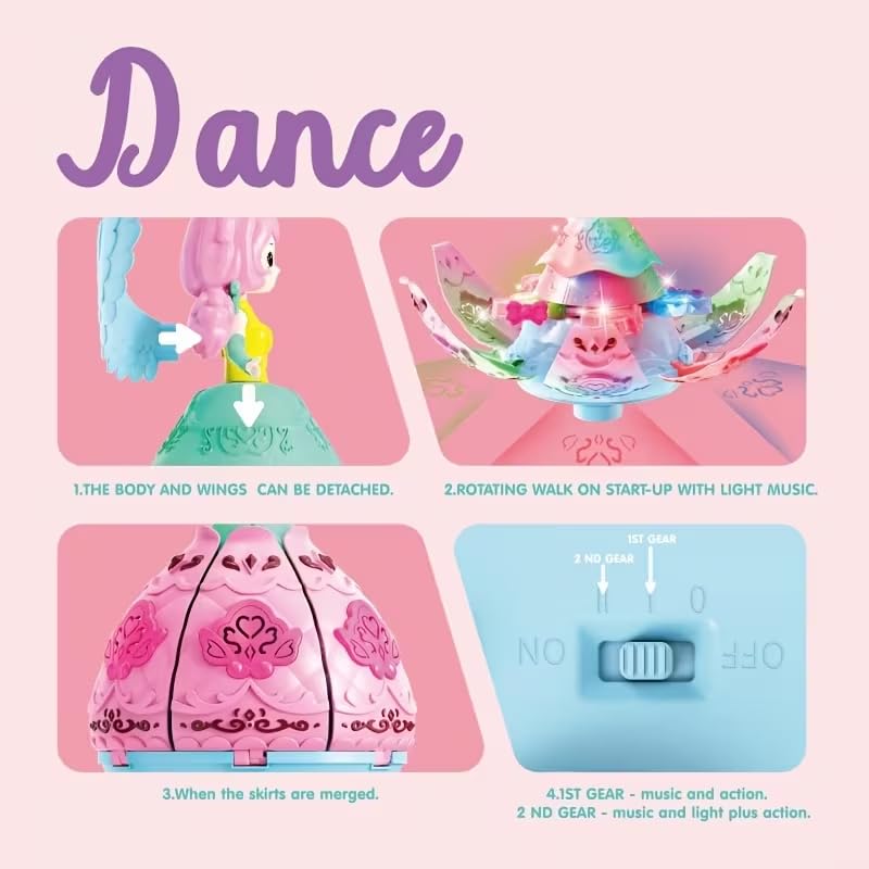 Quasar BT-0056 Musical Dancing Fairy Princess Doll Toy