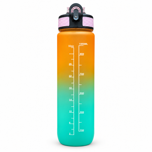 Motivational Water Bottle 1000 ML | BPA-Free with Leak-Proof