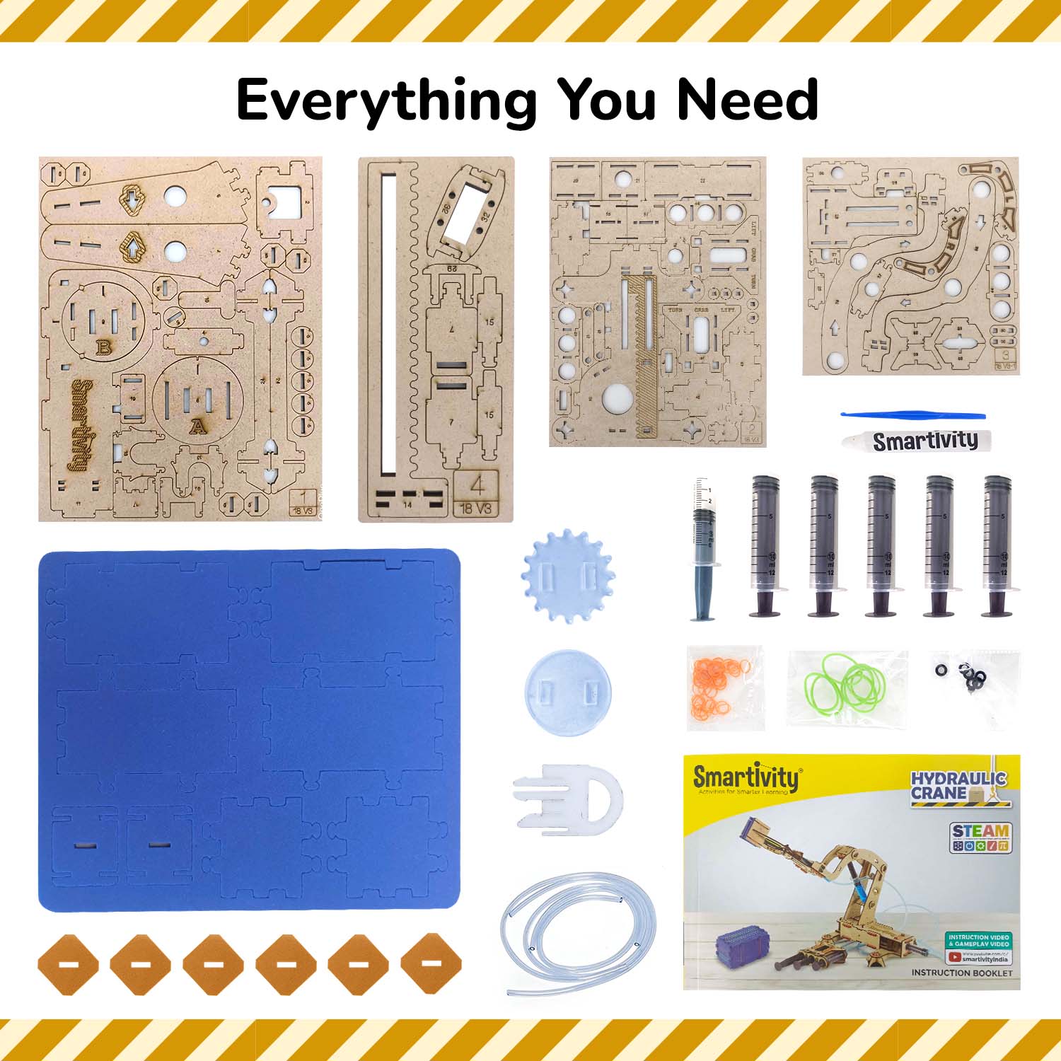 Smartivity DIY Hydraulic Crane STEM Kit: Build & Lift Educational Toy