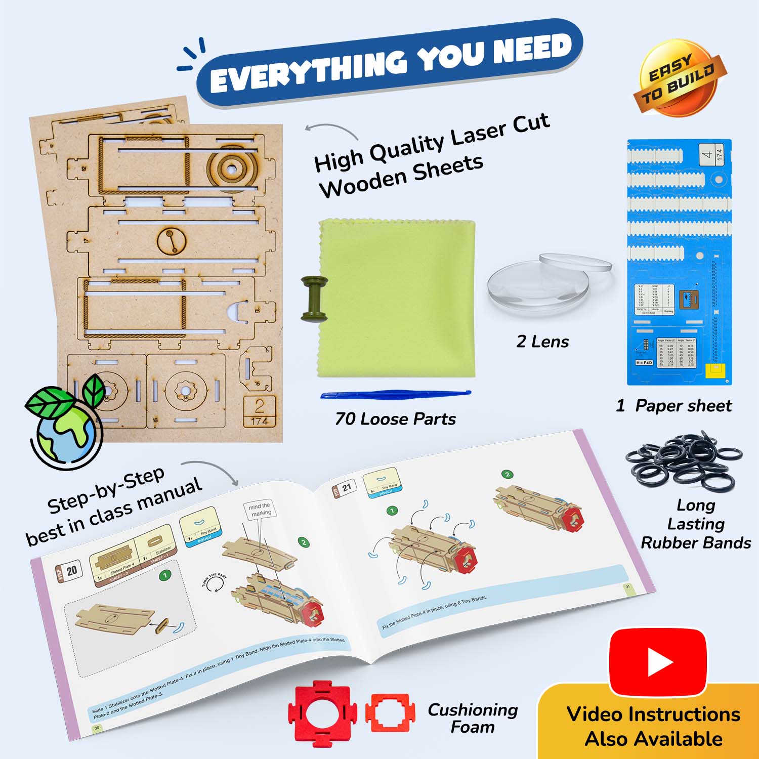 Smartivity DIY Pirate's Telescope Kit: 8x Magnification STEM Toy Ages 8-14