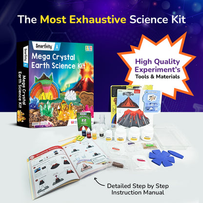 Mega Crystal Earth Science Kit for Kids 8-14 STEM Learning Toy
