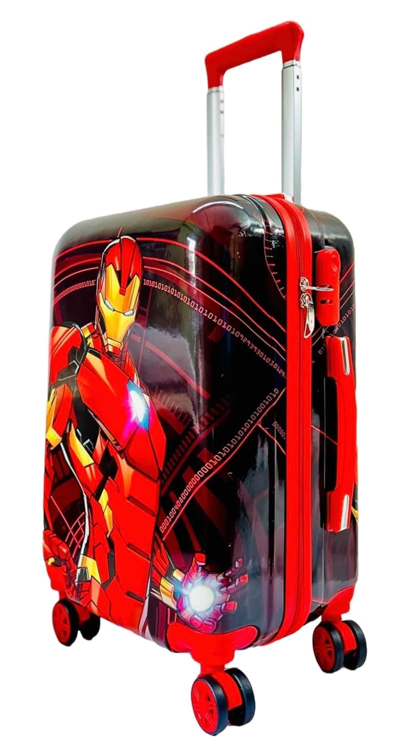 ADSON Iron Man 16-Inch Hardsided Kids Trolley Luggage with 360° Spinner Wheels