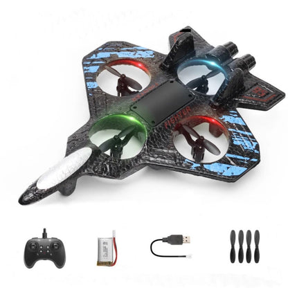 Ocvito Blue 2.4GHz Remote Control Fighter Jet with LED Lights