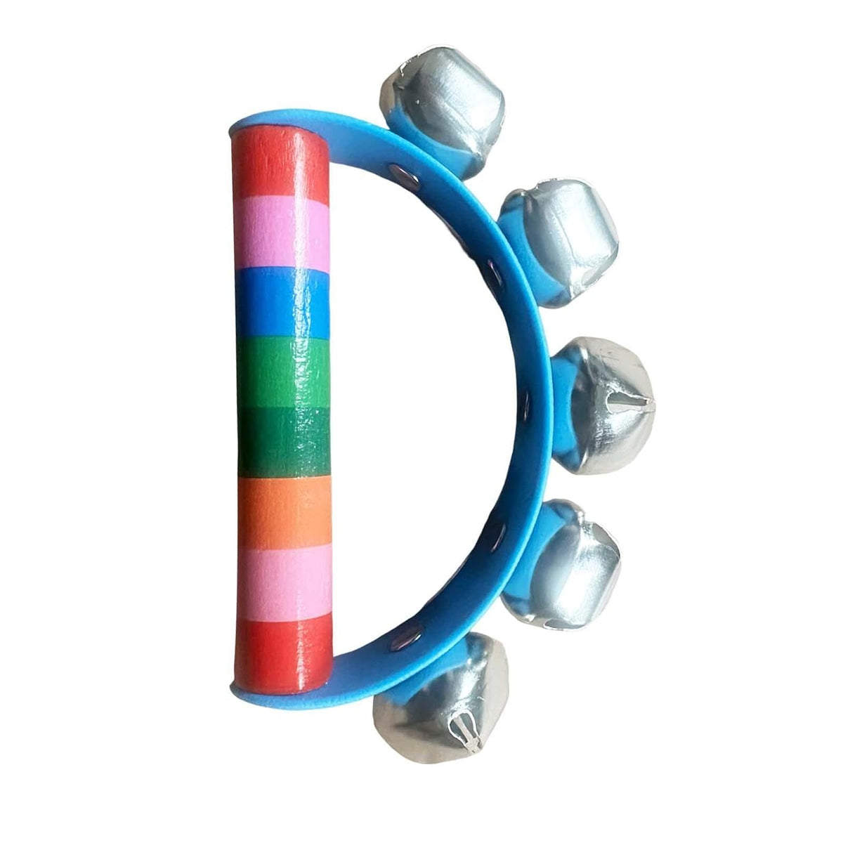 URJIX Wooden Tambourine Musical Toy Set of 4
