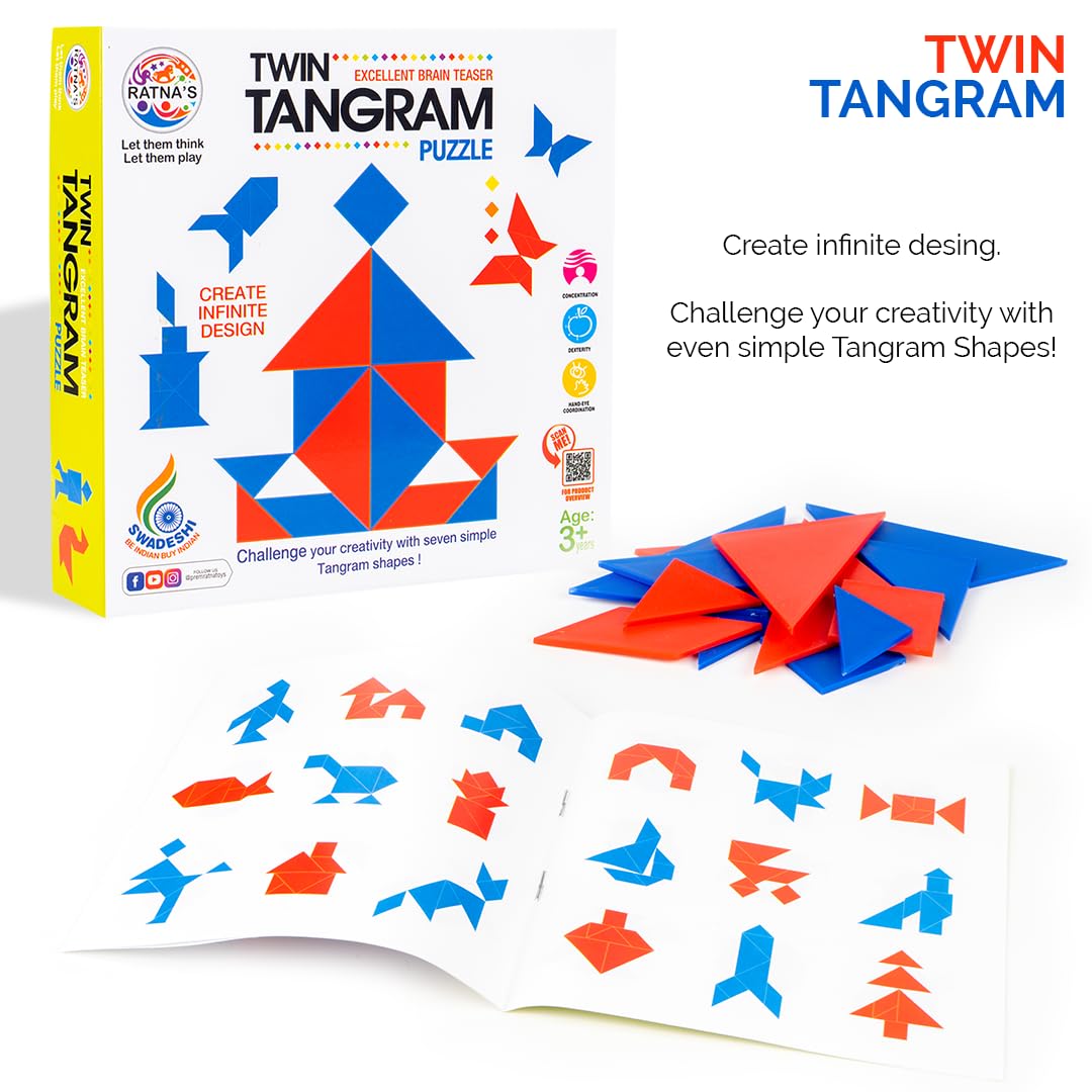 RATNA'S 1401 Twin Tangram Puzzle Game Toy
