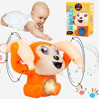 Rolling Banana Monkey Toy