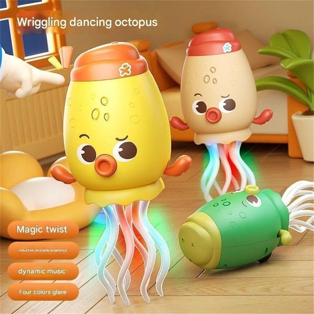 Jack Royal Electric Dancing Octopus Toy with LED Lights, Music, Smart Crawling