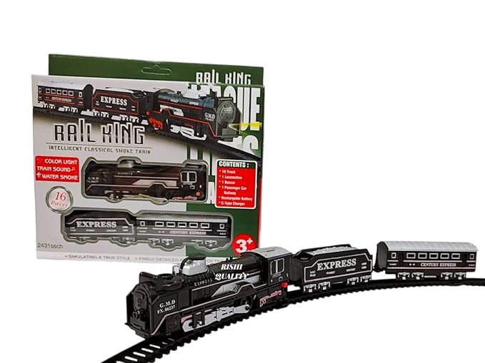 Rishi Quality Bump and Go Musical Smoke Toy Train with Lights