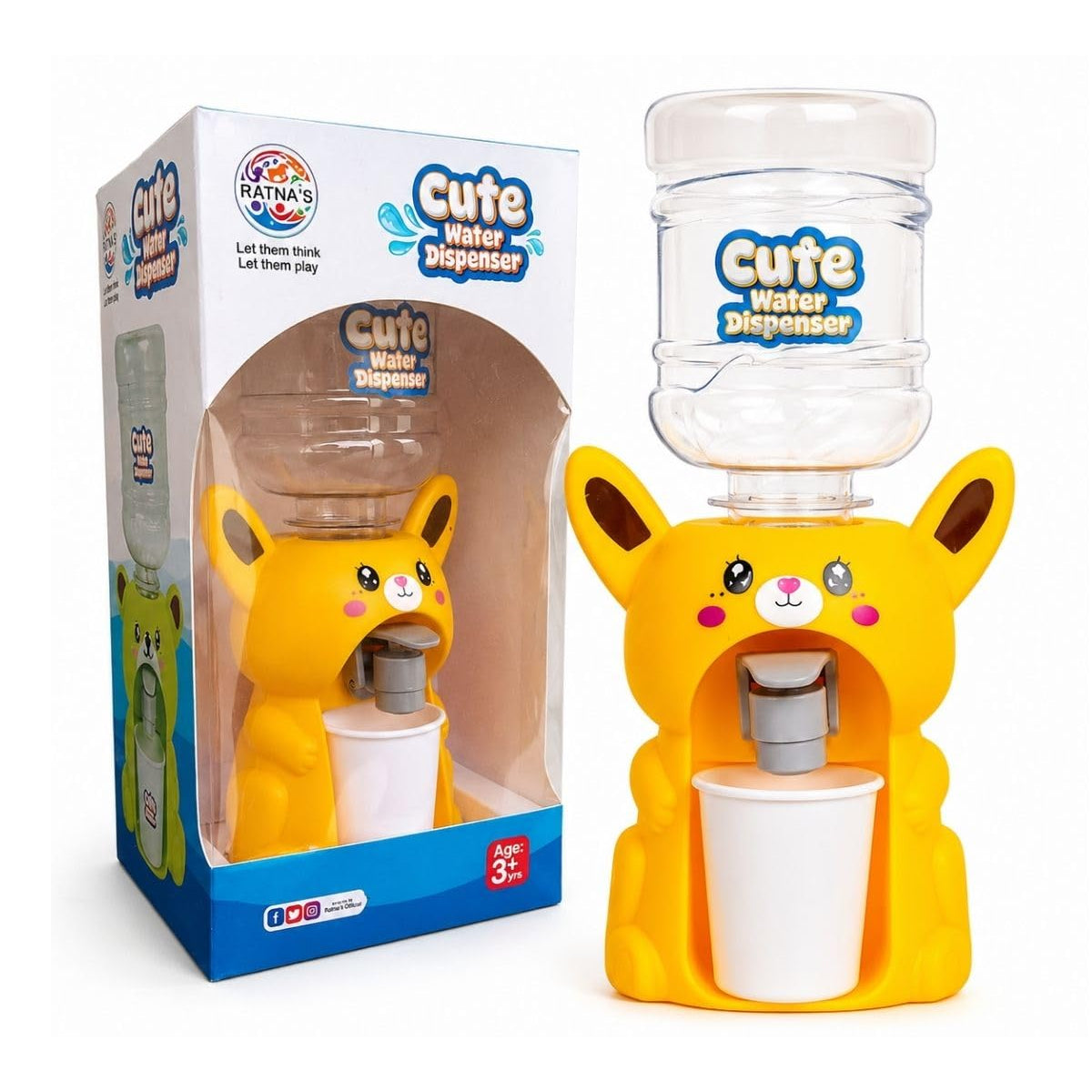 Cute Animal Mini Water Dispenser Pretend Play Set Toy