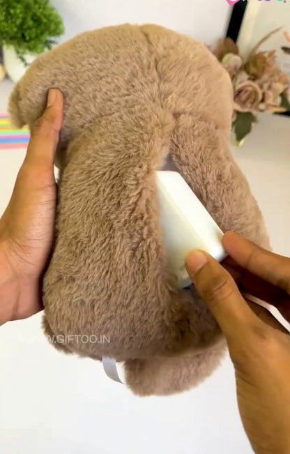 TIPTOP Breathing Teddy Soothing Plush Toy with Rhythmic Motion and Music