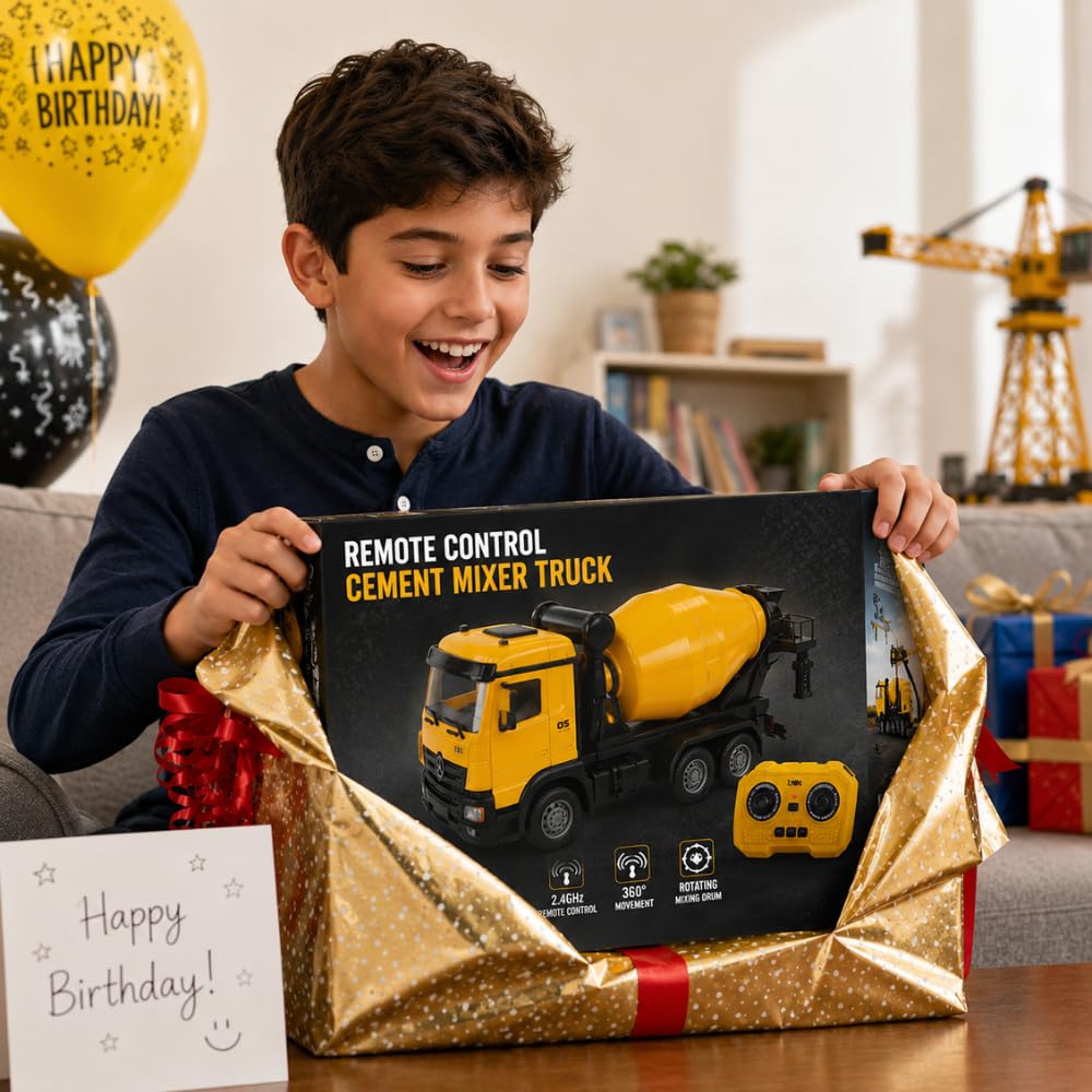 TY008 Remote Control Cement Mixer Construction Vehicle Toy