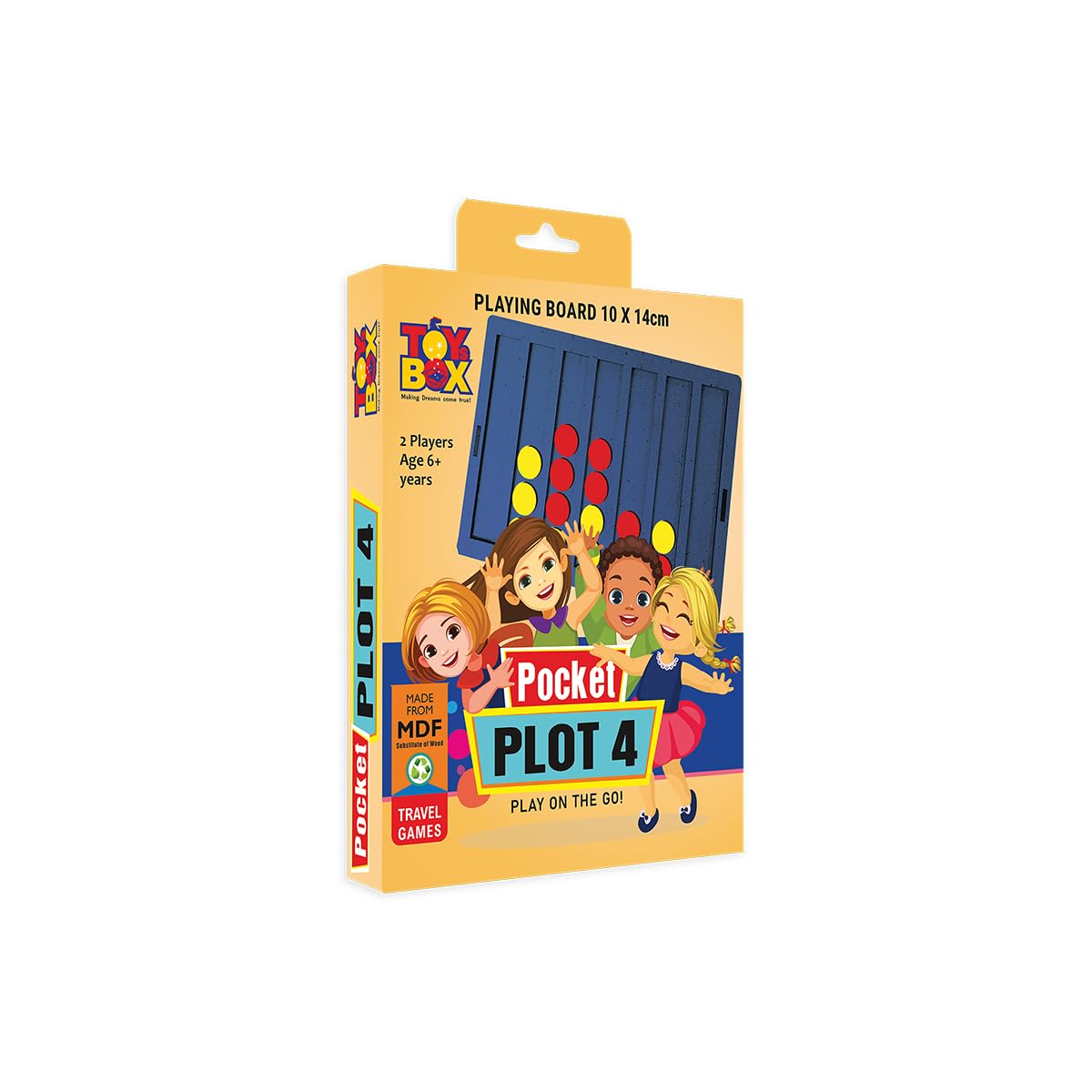 Toysbox 4115 Pocket Plot-4 Travel Board Game Toy