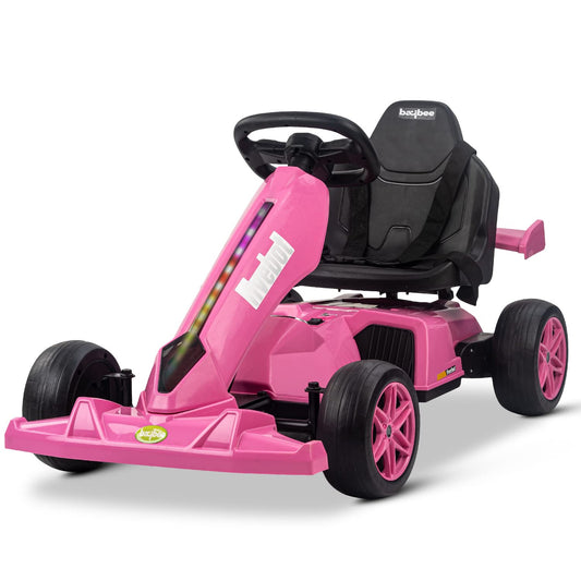 Tip Top Electric Go Kart Battery Operated Car for Kids, Ride On Kids Car with Music, Led Light | Electric Baby Kids Big Car| Go-Kart Battery Operated Car for Kids to Drive 3 to 8 Years (Mordor Pink)