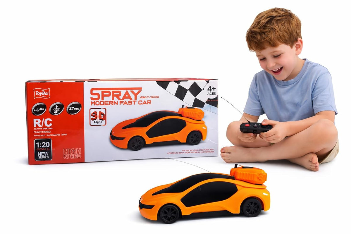 DUnicart Stores SRC-120-27MHZ 3D Light Smoke Spray RC Racing Car Toy