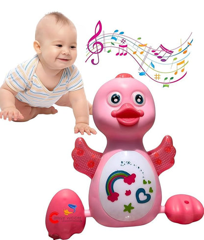 Interactive Musical Dancing Duck Toy with Lights, Flapping Wings for Toddlers