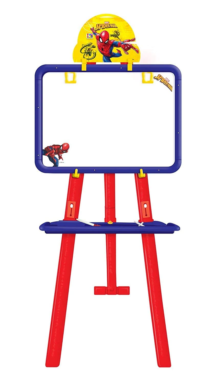 Kidivo Plastic Adjustable Height Magnetic 8 in 1 Double Sided Easel Board