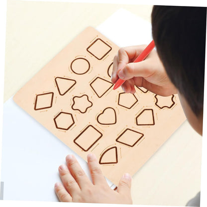 Little Mind Double-Sided Wooden Tracing Board: Numbers, Letters, Shapes for Toddlers