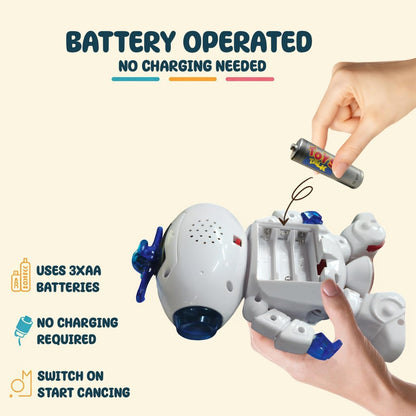 Vibrant Dancing Robot Toy for Kids: 3D Lights, Music, Spinning Fun