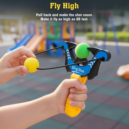 RATNA'S 7568 Foam Blast Sling Shot Launcher Set Toy