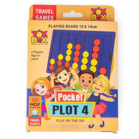 Toysbox 4115 Pocket Plot-4 Travel Board Game Toy