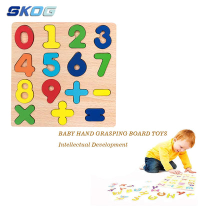 SKOG Wooden Numbers Learning Puzzle Board Kids Toy