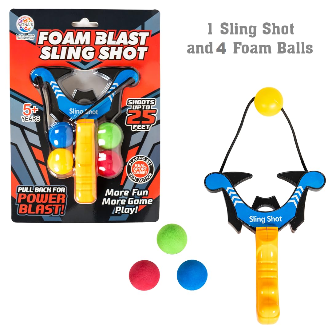 RATNA'S 7568 Foam Blast Sling Shot Launcher Set Toy